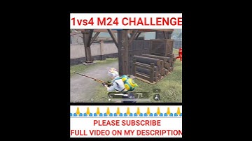 1 Vs 4 M24 Challenge || bgmi m24 challenge || full video on my description