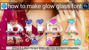 how to make glowing glass font name editing in pixellab ps touch glass font tutorial pixelab ps cc