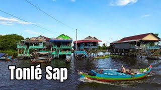 Boat to Kampong Phluk Floating village on Tonlé Sap lake