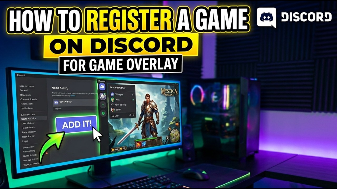 How To Register A Game On Discord for Game Overlay Turn on overlay for ...