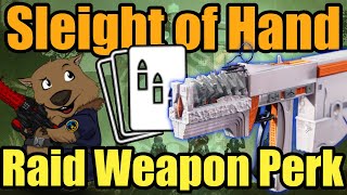 Sleight of hand new weapon perk from Vow of the Disciple raid - Destiny 2