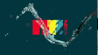 MTJ logo animated with 3D water simulation software