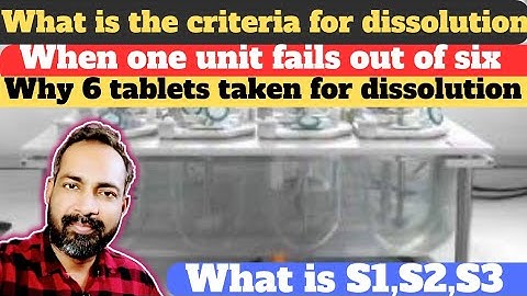 dissolution test for tablets procedure | s1+s2+s3 stage in dissolution | Hindi