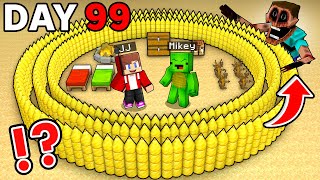 JJ And Mikey BASE vs MUTANT in DESERT Battle in Minecraft Maizen