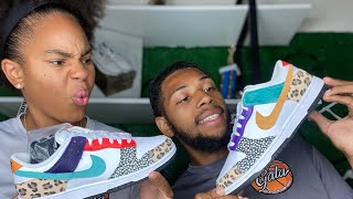 Nike Dunk Low Safari Mix Womens Exclusive Sneaker Review On Foot Detailed Look