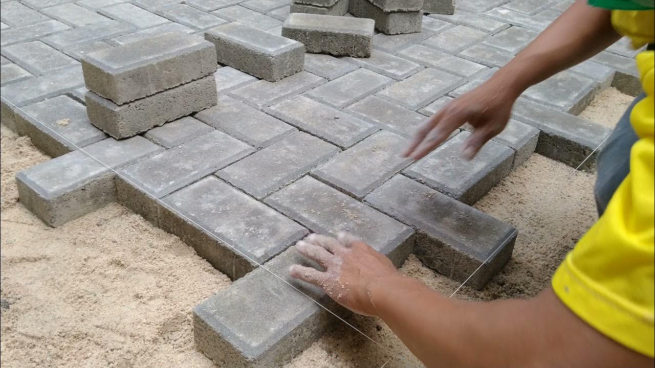 cara pasang paving block YouTube