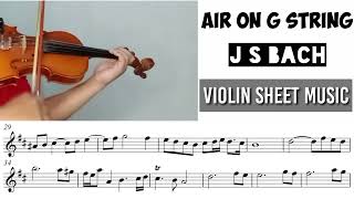 Free Sheet || Air On G String - J S Bach || Violin Sheet Music