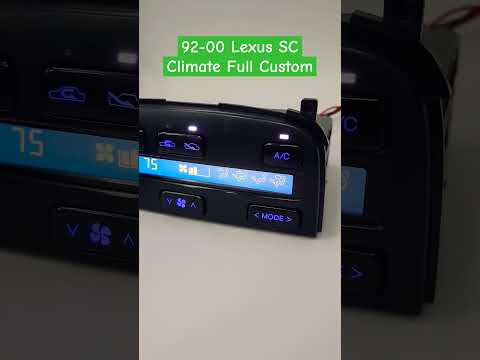 Lexus SC Climate Full Blue LED #automobile #speedometer #mechanic #diy #lexus #car #repair #shorts