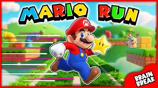SUPER MARIO RUN 🔥 Brain Break Chase 🔥 Just Dance 🔥 The Floor is Lava 🔥 Matthew Wood