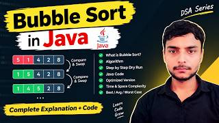 Bubble Sort in Java | Complete Explanation + Code | DSA