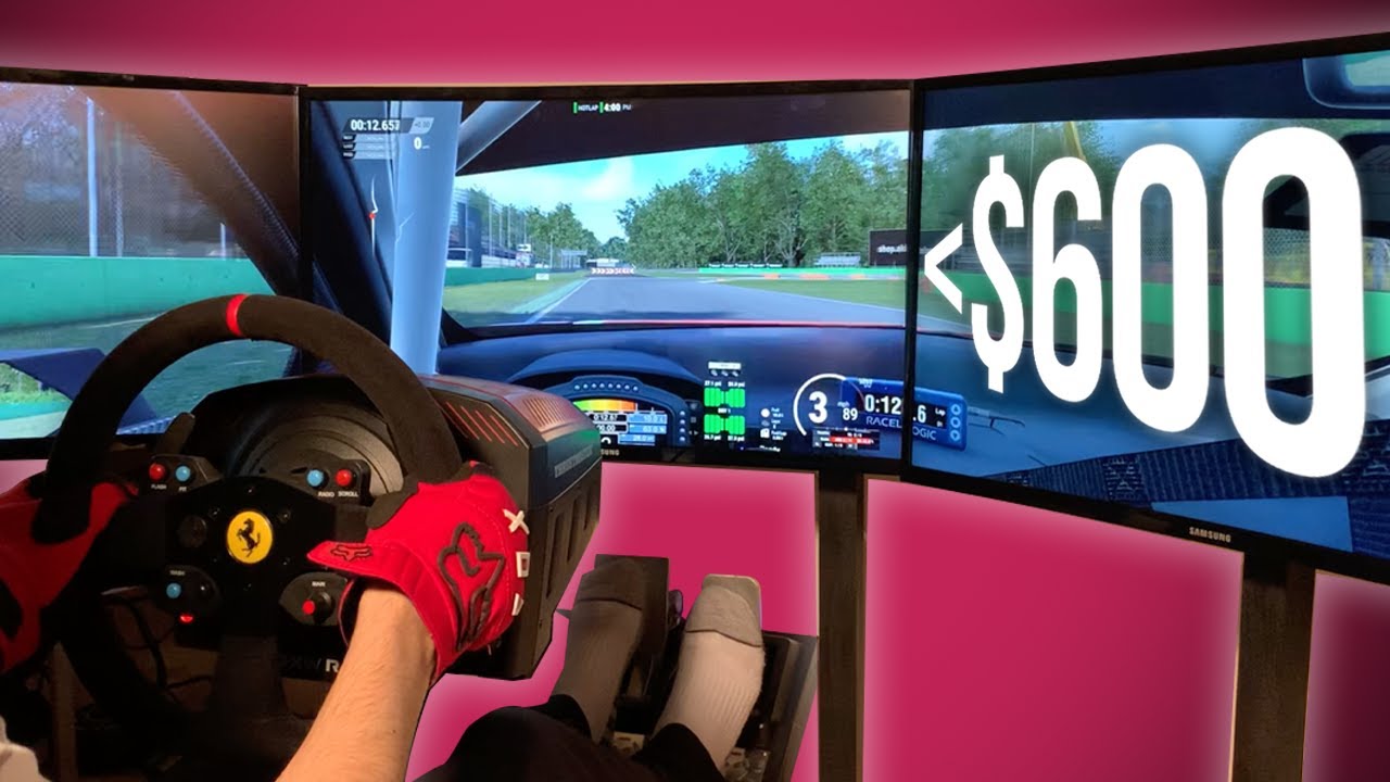 Training SPSIM Triple Screen Car Driving Simulator