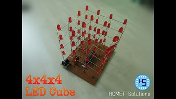 4x4x4 LED Cube with ATMEGA328