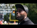 Oliver Davis | MIC'D UP at his College Workout! ELITE TALENT!!