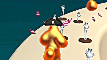 BLOB RUNNER GAME LEVEL 87, SPOOKY CHASE [RUN GAME, ANDROID/iOS GAMEPLAY]