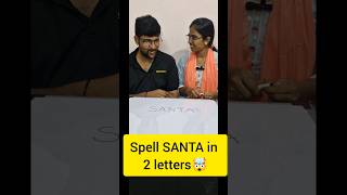 Spell SANTA in Just 2 Letters😎 🤯#challenge #spells #shorts #tamil #couple #trending #viral #DiVa
