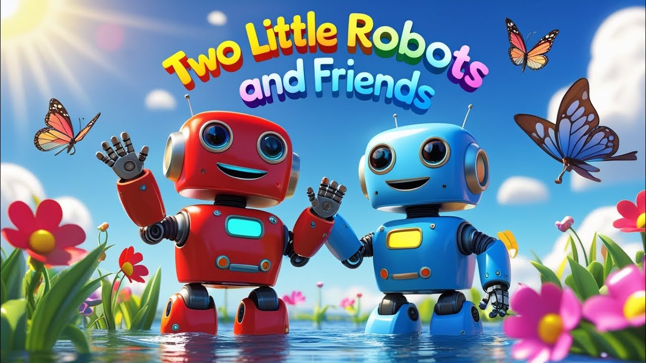 Two Little Robots and Friends | Fun Kids Rhyme Song | Animated English Nursery Rhymes 