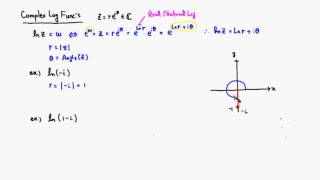 MTH 540 Complex Log Functions