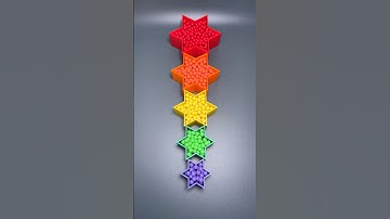 Reverse Bead Action 🌈✡️ #reverse #beads #asmr #marblerunbb #satisfying #funny