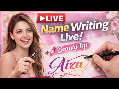 Name Writing Live with Beauty Tips | Desi beauty tip