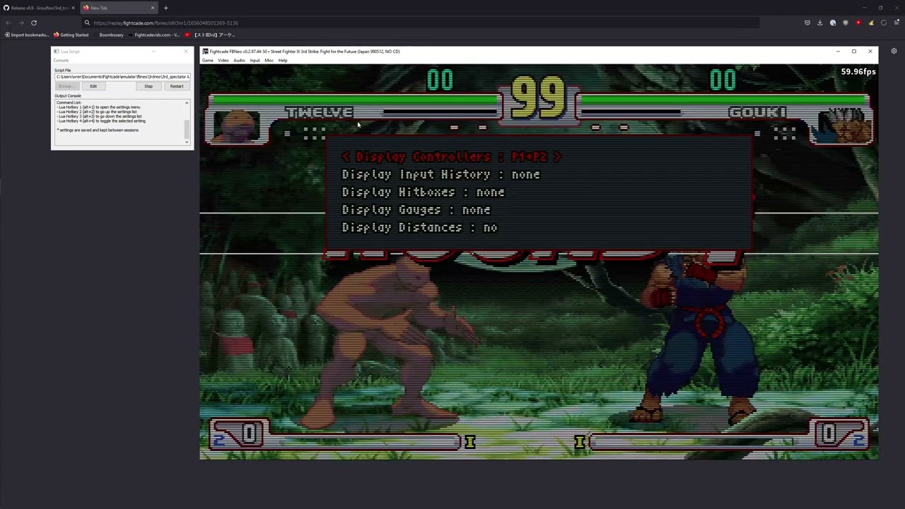 Fightcade 3s Spectator/Replay lua