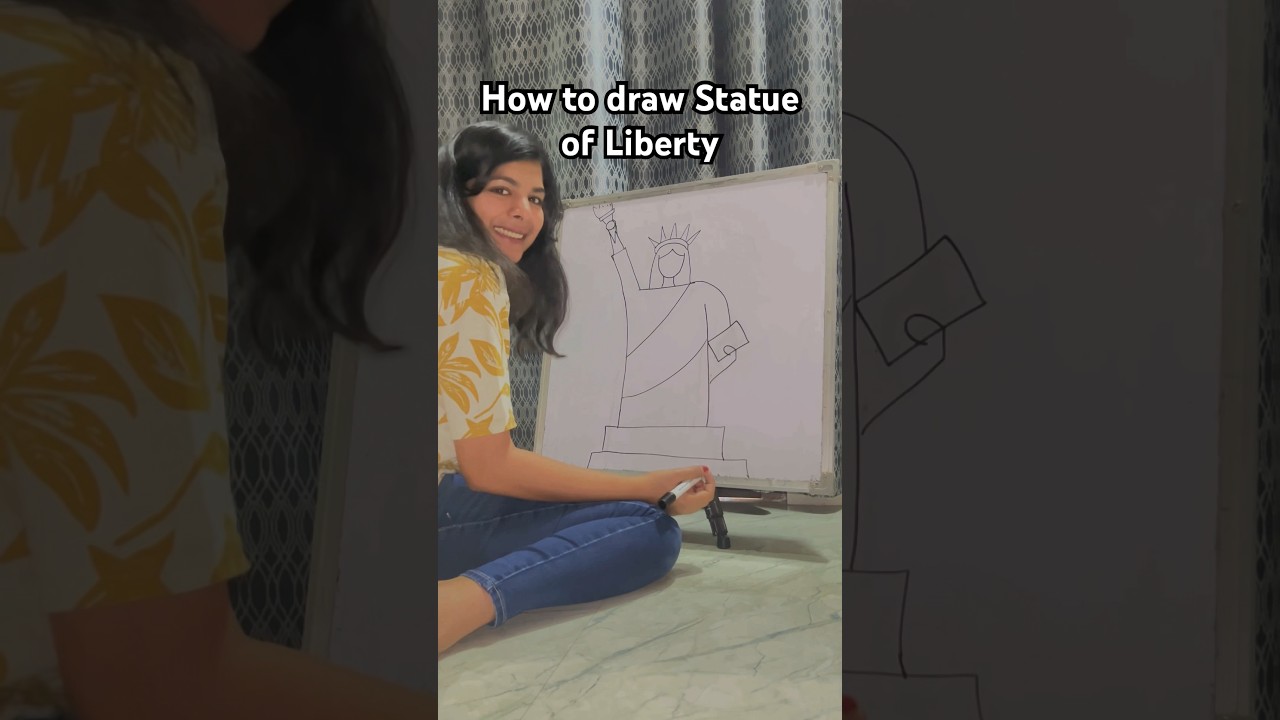 How to draw Statue of Liberty 