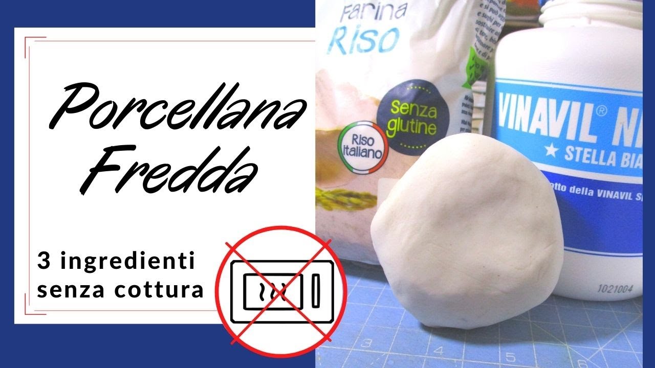 PORCELLANA FREDDA SENZA COTTURA | tutorial pasta modellabile 3 ingredienti fatta in casa