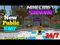 24/7 SURVIVAL SMP | PUBLIC SURVIVAL SMP FOR JAVA &amp; PE | IP AND PORT IN DISCRIPTION🔥#minecraft