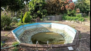 Pool Removal - Disgusting SLUDGE filled pool removal