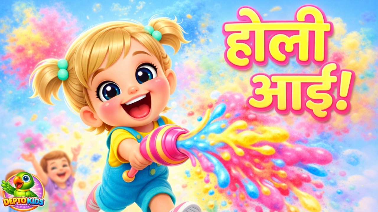Holi Song for Kids - Dekho Dekho Holi Aayi! (देखो देखो होली आई) - Happy Festive Rhyme