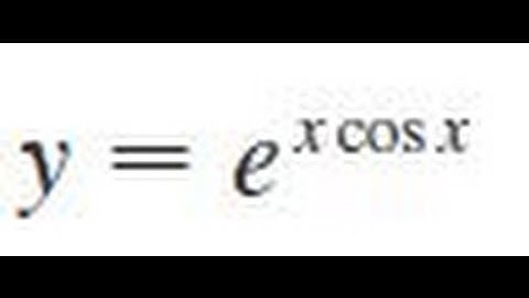 y = e^(x*cos x) , Find the derivative of the function.