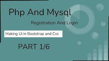 Login and registration in php and MySQL UI || PART - 1