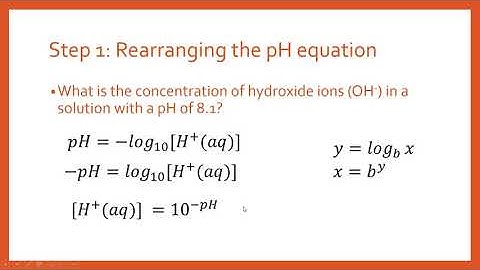 How to Calculate Hydroxide ion (OH-) Concentration from pH