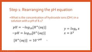 How to Calculate Hydroxide ion (OH-) Concentration from pH