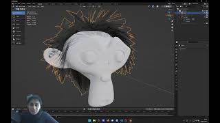 Blender 3.3 Hair to Hair Cards for Games