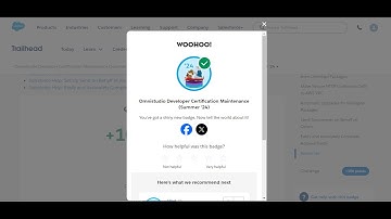 Omnistudio Developer Certification Maintenance (Summer 