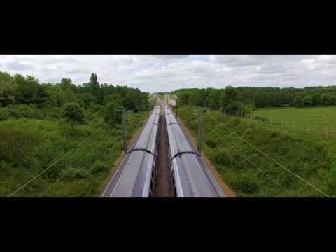 TGV Atlantique 2017 - Divergence vue du ciel