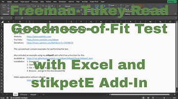 Excel - Freeman-Tukey-Read Goodness-of-Fit Test with stikpetE