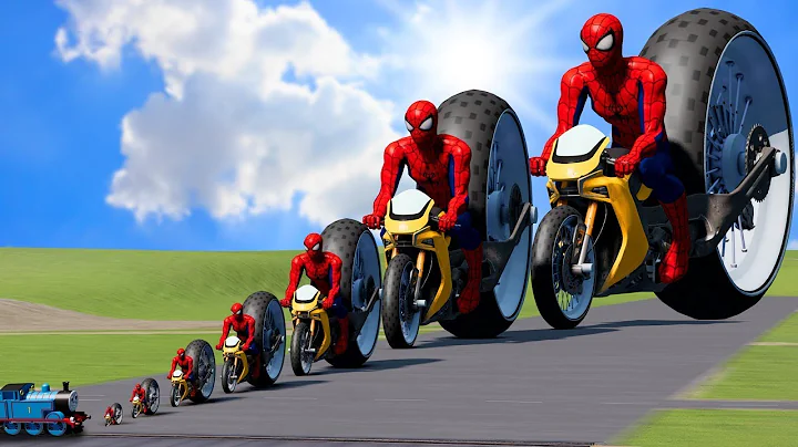 Big & Small Monster Truck VS Colorful Trap Portals in BeamNG.drive