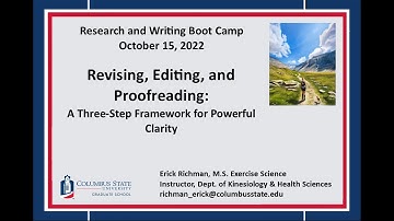 Revising, Proofreading, and Editing