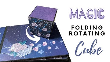 Magic Folding Cube Card 💟 Tutorial | Scrapbook Page | DIY Pop Up Photo Album Ideas