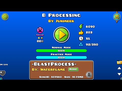 Blast Processing 2.2? "B Processing" By Junimeek 100% Complete | Geometry Dash 2.2