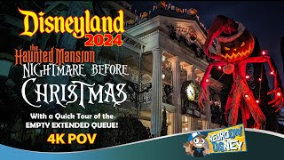 New Haunted Mansion Holiday - With Empty Queue Tour - 4K Pov - Dec 2024