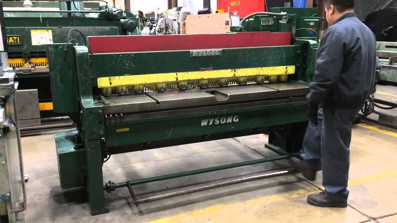 Used 6' x 10 ga. Wysong Metal Shear 