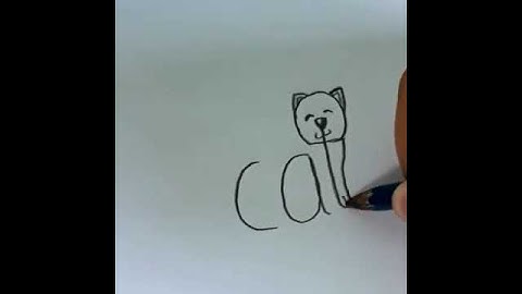 How to draw a cat🐈from the word cat ///Easy