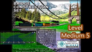 Bridge Construction Set. Medium map pack. Level 5.