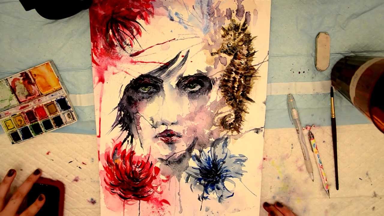 FAST MOTION PAINTING!!! WATERCOLOR