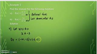 12th video: MAT133 - Domain - Example 2