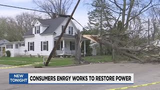 Consumers Energy works to restore power after severe storm