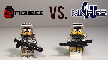 AV Figures Vs. Minifigs4u Commander Bly Comparison