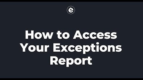 How to Access Your Exceptions Report in eatOS Dashboard